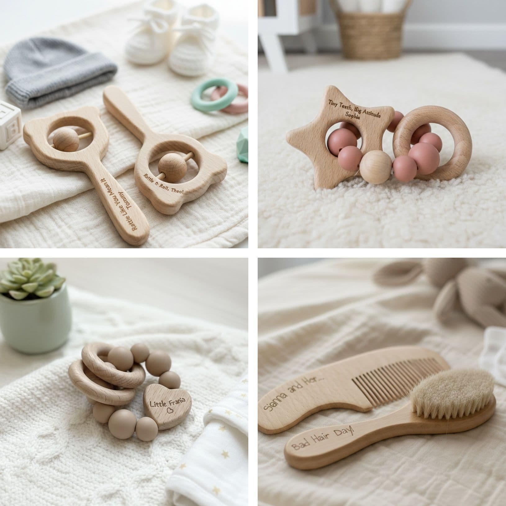 Beautifully wrapped baby gift boxes