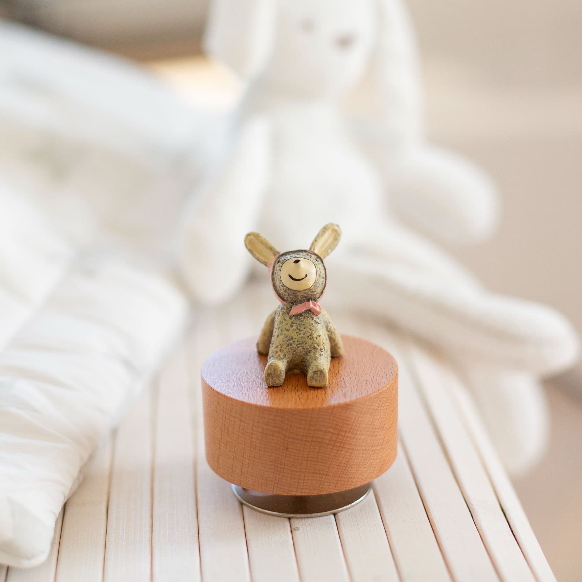 Wooden Music Box Bunny view 2