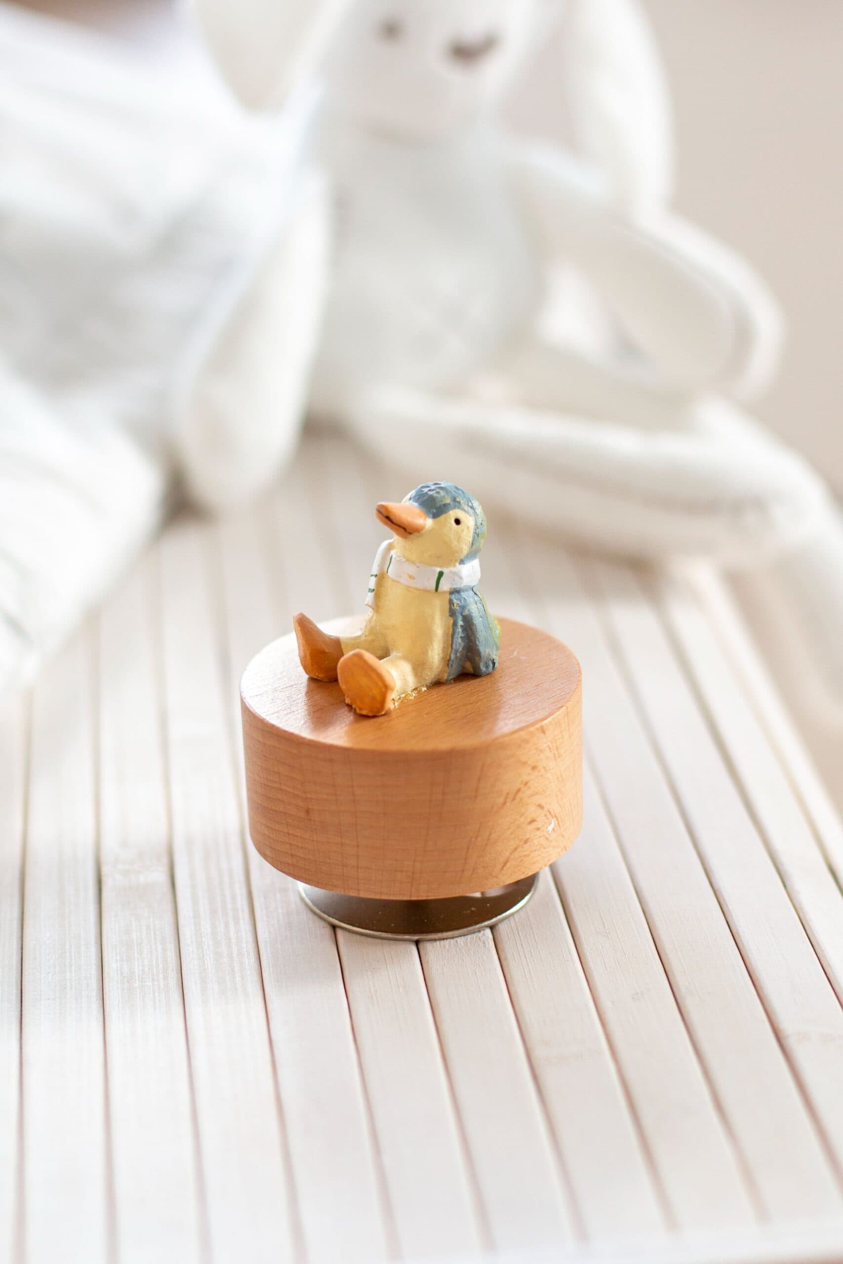 Wooden Baby Music Box Penguin view 3
