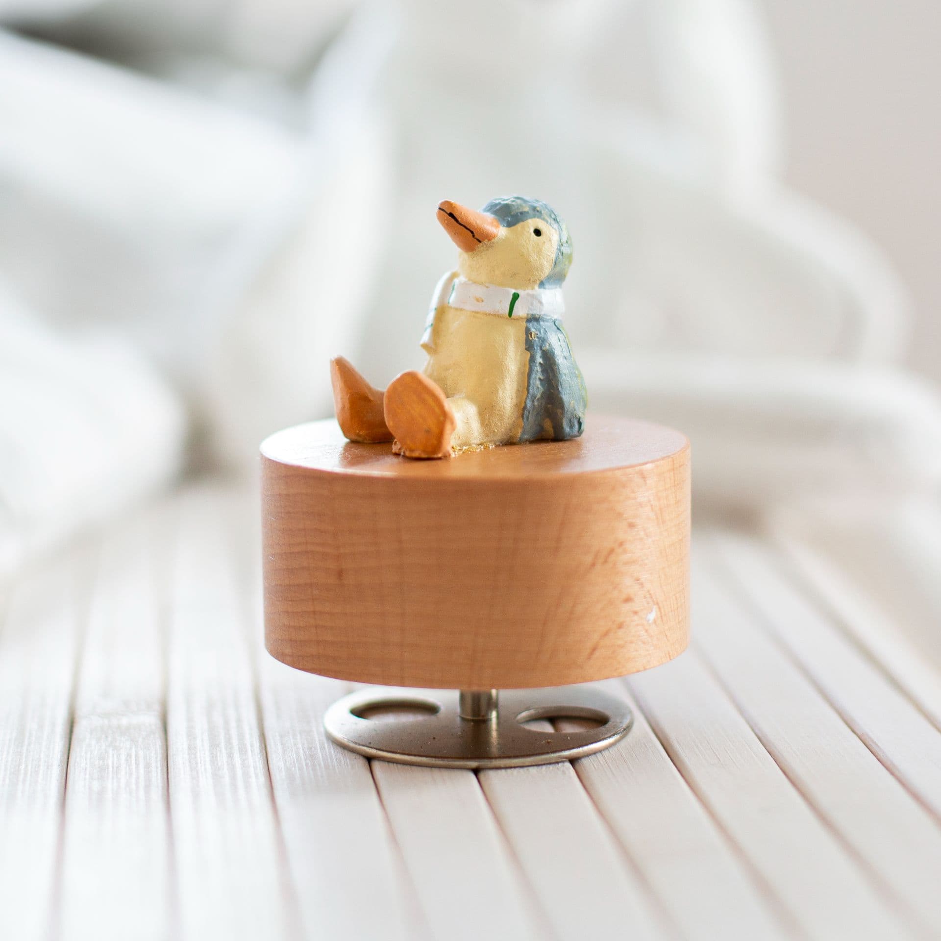 Wooden Baby Music Box Penguin view 2