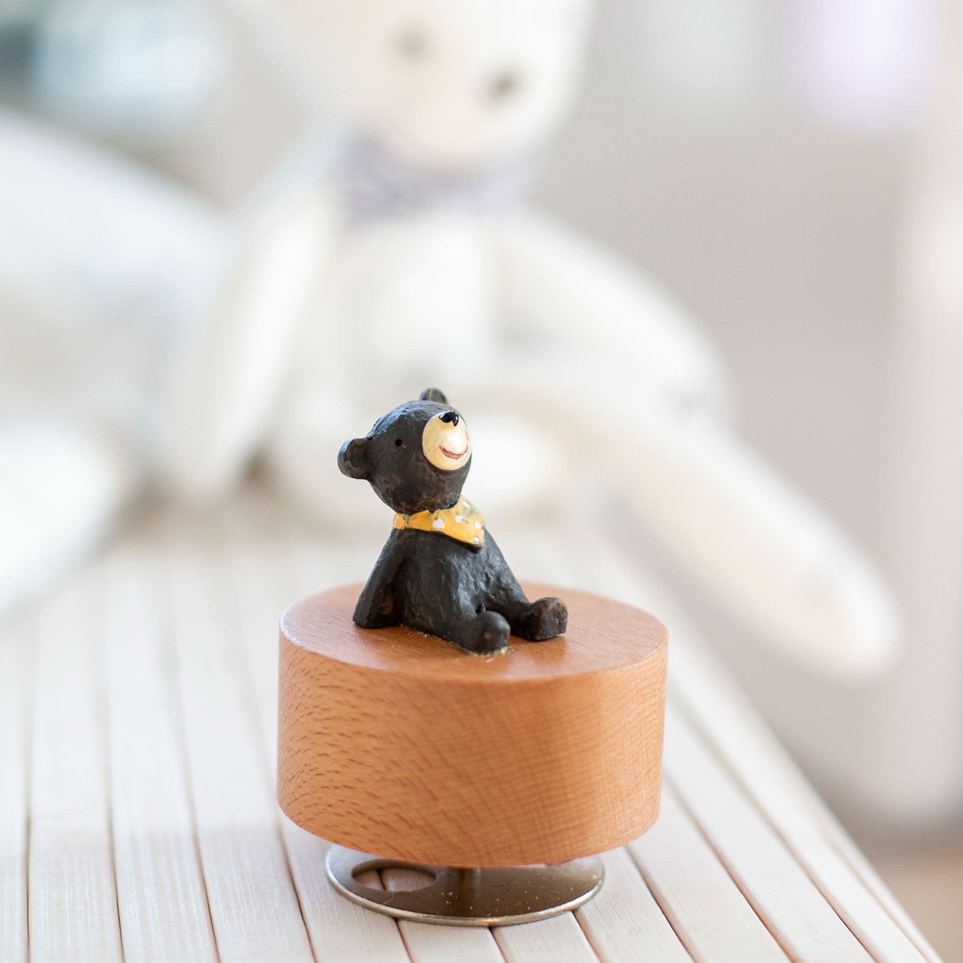 Wooden Baby Music Box Teddy view 2