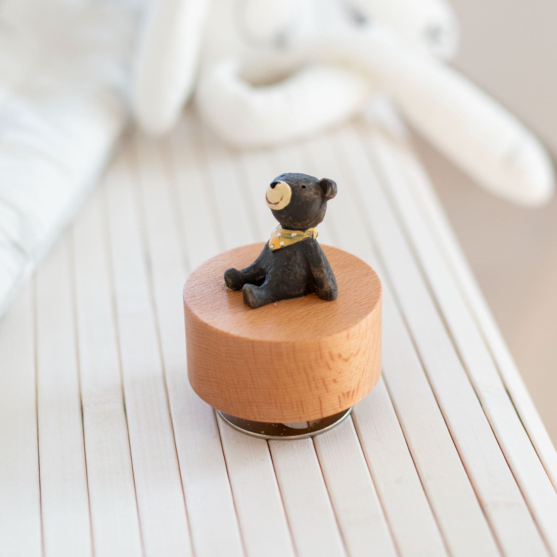 Wooden Baby Music Box Teddy view 3