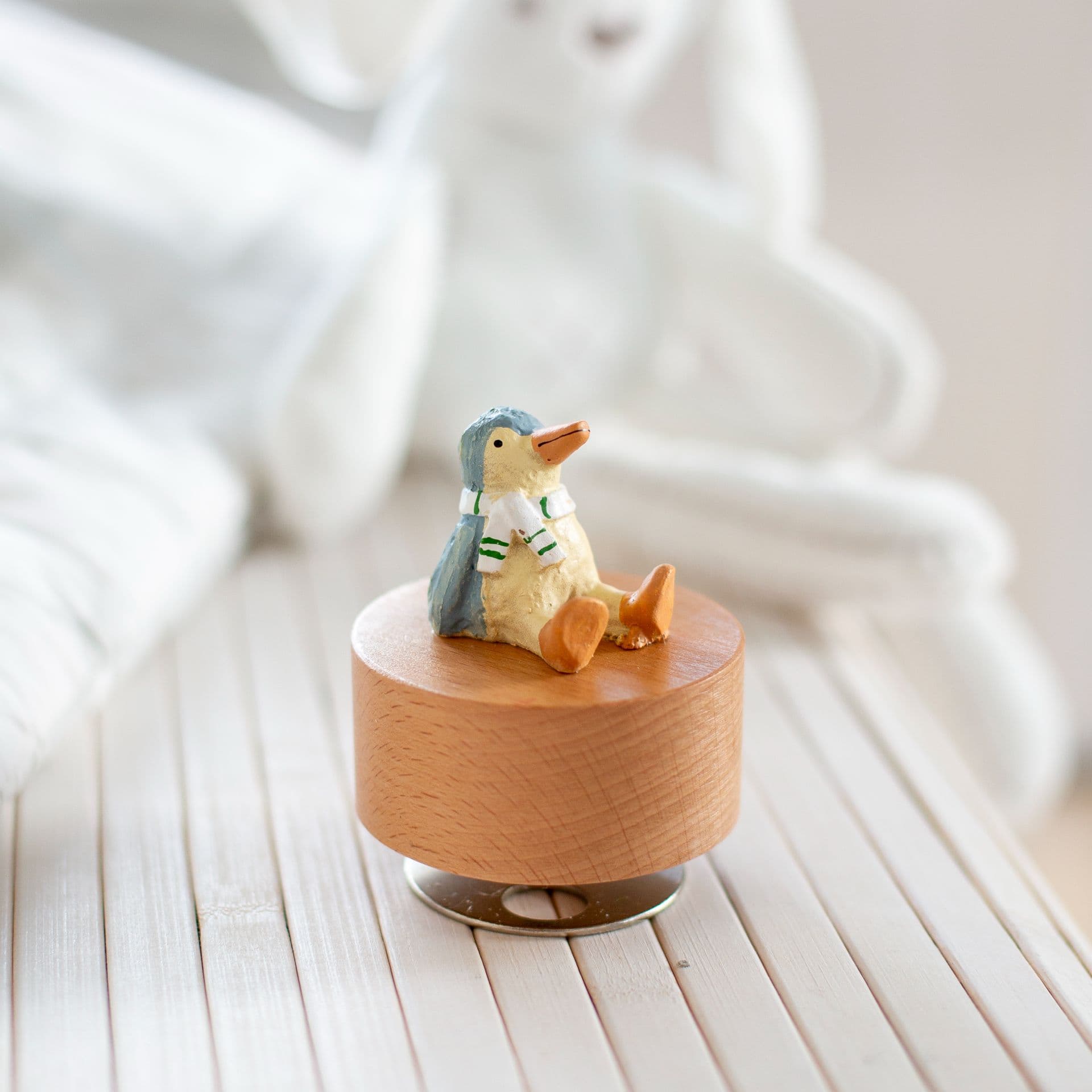Wooden Baby Music Box Penguin